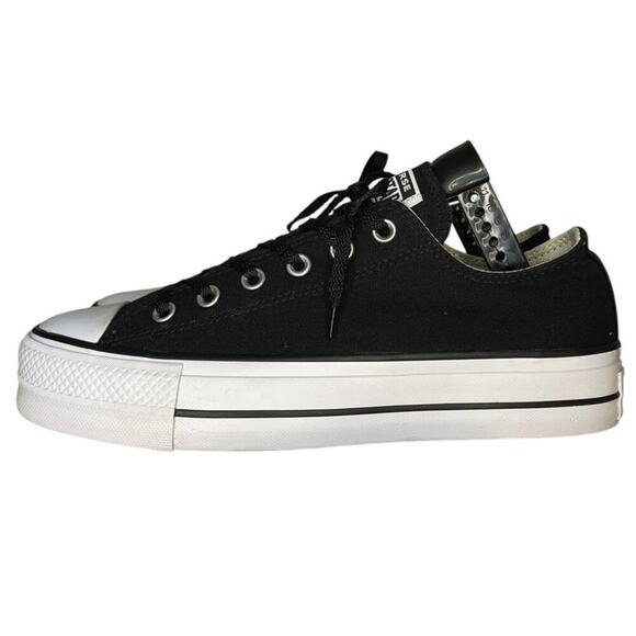 ***SOLD*** Converse All Star CTAS 70 OX Platform Sneakers Size 10 Black White - Picture 1 of 6